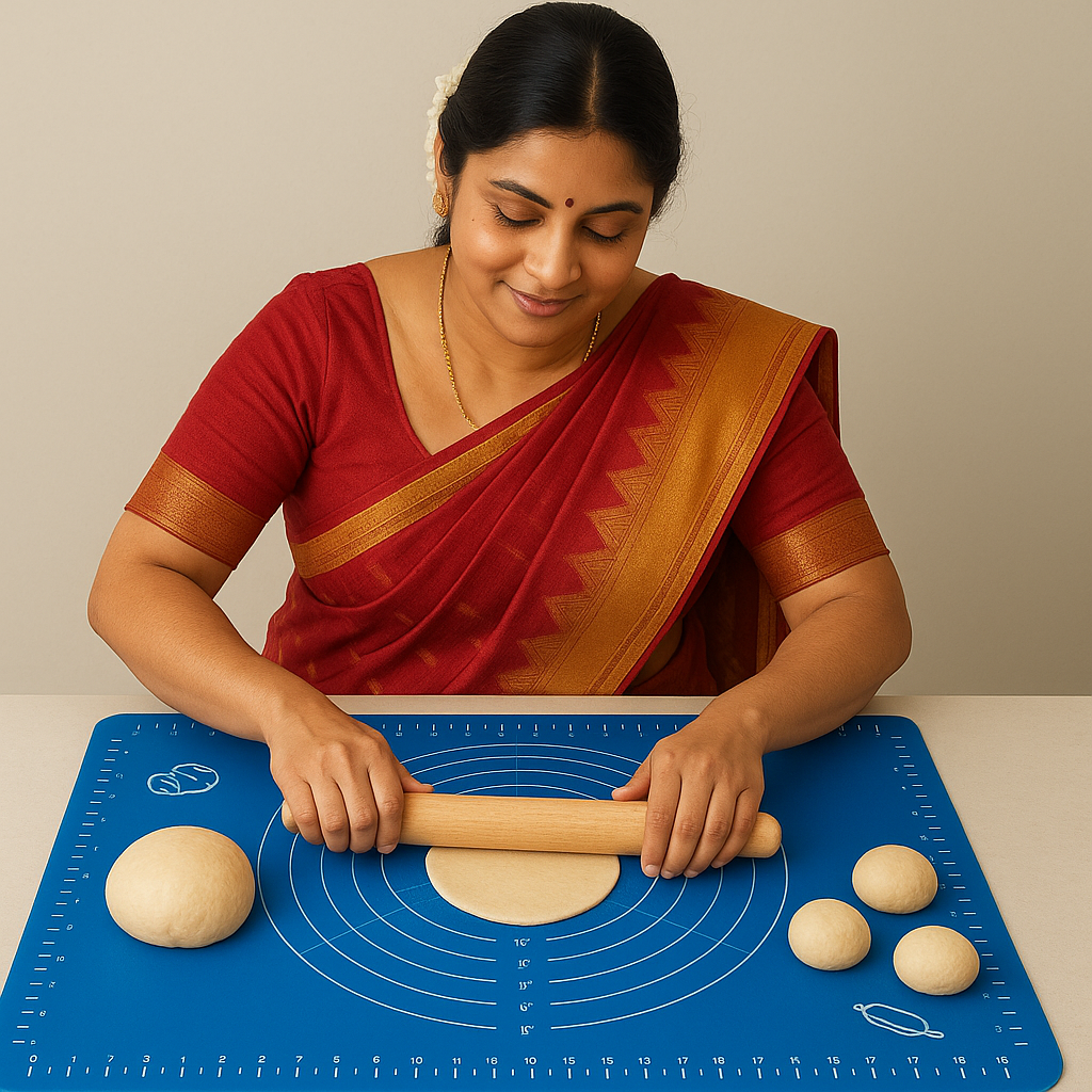 Premium Non-Slip Silicone Roti Rolling Mat (50% Discount + COD)