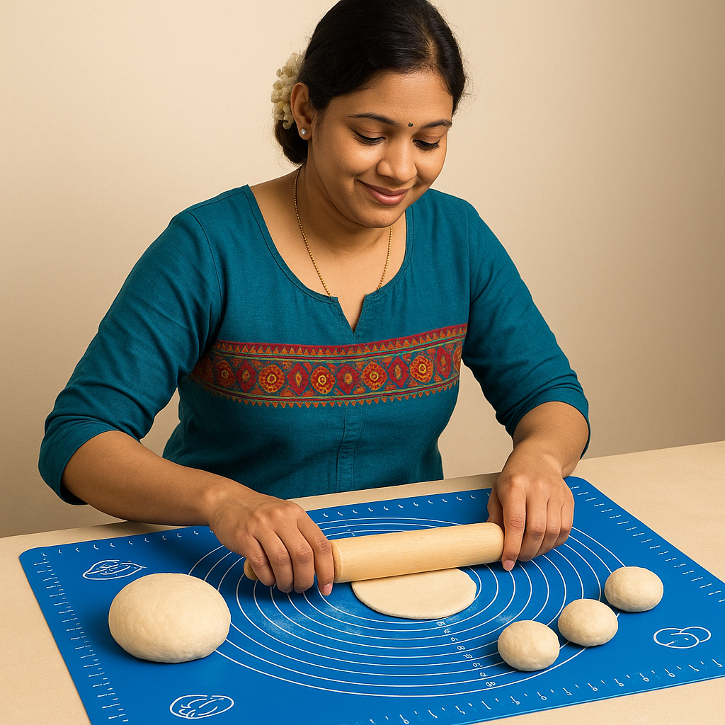 Premium Non-Slip Silicone Roti Rolling Mat (50% Discount + COD)